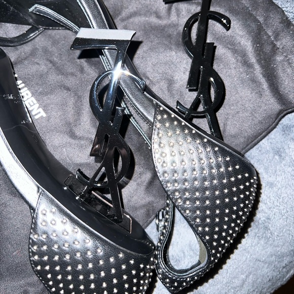 YSL black heel sandals - Picture 2 of 3